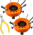 2 Pcs Drill Bit Sharpeners, Power Drill Bit Grinding Attachment Sharpening Jig for 125 mm Grinder, Multipurpose Drill Sharpener for Grinding 2 to 13 mm Drill Bits with 1 flat nose plier