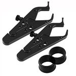 Universal Motorcycle Throttle Lock Aluminum Throttle Assist Cruise Control Clamp with -slip Ring Black 1 Pair