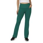 BlissClub Women The Ultimate Flare Pants with 4 Pockets | High Waisted Flared Pants | Polyester