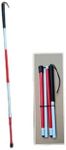 Blind Stick, Four-fold Telescopic Blind Walking Sticks Night Mobility Cane Thickened Aluminum Alloy Blind Stick Guide Cane for Vision Impaired and Blind (Stick with Reflective Tape)