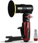 LE LEMATEC 3-Inch Flexible Head Air Sander Polisher – 5000 RPM, Lightweight, Industrial-Grade with Adjustable Swivel Exhaust for Automotive, Woodworking, and Metal Polishing, LE-G2082PR