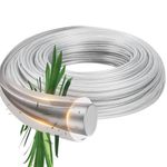 FTJKGH Heavy Duty Strimmer Wire, 3mm*45M Grass Trimmer Line, Metal Strimmer Wire, Nylon Steel Wire Core Brush Cutter Line, Garden Strimmer Cord Heavy Duty Petrol Strimmer Wire for Over Grown Weeds