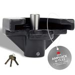 AMPLock - U-TLS2 Heavy Duty Trailer Coupler Lock, 2'' RV & Boat Trailer Lock, Anti-Theft Coupler with Flat Lip Design, Push-and-Lock System, 2-Inch Ball Hitch Locks, Trailer Hitch Locks with Keys