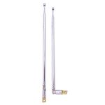 Fancasee (2 Pack) Replacement Telescopic AM FM Radio Antenna 4-Sections Stainless Steel Radio Antenna for AM FM Radio Receiver TV and More (24 inch)