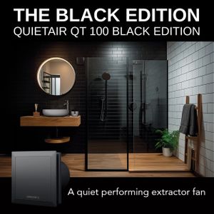 Airflow QT100 B Extractor Fan – Black Bathroom Ventilation