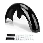 19 inch Metal Front Fender Compatible with Harley Touring Road Glide Road King Street Glide Electra Glide, Black