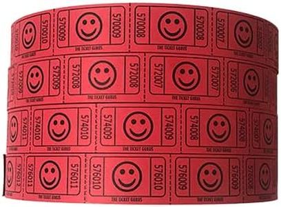 The Ticket Gurus-(4) Single Red Smile Rolls- 2000 Tickets Per Roll