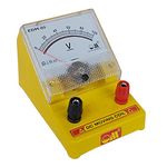 Om Meters EDM-80 Desk Stand Analog 0-100V DC Voltmeter (Yellow)