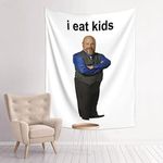 I Eat Kids Bertram Tapestry Aesthetic Tapestrys 38x29in Funny Meme Tapestries Wall Hanging Art Poster For Bedroom Living Room