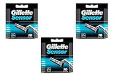 Gillette Mens Sensor Cartridges 10 Count (3 Pack)