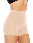 Seamless Shapewear Shorts for Women Tummy Control Knickers Shaping Underwear Slimming Boxer Shorts (#1 Beige (Light Control), XL)