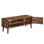 VASAGLE TV Stand, TV Bench TV Cabinet for TVs up to 55 Inches, TV Console, Rustic Brown ULTV120T01