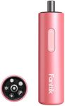 Fanttik S1 Capsule 3.7V Cordless Screwdriver, Electric Screwdriver, Max 5 N.m, 320 RPM Motor, 5 Pcs Double-Ended Bits, Compact Design, LED Light, 1/4''Hex, Idea Tool for Furniture, Appliances-Pink