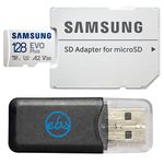 Samsung EVO Plus 128GB MicroSDXC SD Card Works with GoPro Hero 10, Hero 9, Hero 8, Hero 7 Action Cam (MB-MC128KA) U3 A2 V30 UHS-I Class 10 4K Bundle with 1 Everything But Stromboli MicroSD Card Reader