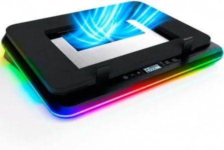 KLIM Turbofrost Gaming Laptop Cooling Pad - 4 Fans, RGB, 17in Aluminum Grey