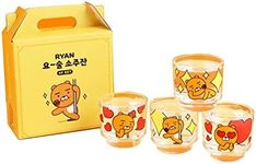 Kakao Ryan Soju Glasses Magic Alternating Temperature Soju Shot Glass set of 4