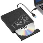 VisionSync External DVD/CD Drive, DVD/CD Player for CD ROM Burner,USB 3.0 Portable +/-RW for PC Desktop Laptop Windows Linux OS Mac and More