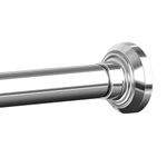 ENJOYBASICS Shower Curtain Pole 84 to 183 cm, 1 Inch Extendable Tension Rods for Curtains No Drill, Shower Rail for Bathroom, Closet, Window, Room Divider, Never Rust, Non Slip,Chrome