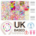 Jewellery Making Set for Kids, Bead Sets for Girls, Bead Kits for Children, Kids DIY Jewelry Set, Art Craft kit for Girls, 24 Colours Bracelet (UK Company)