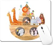 TSSOHU Mouse Pad, Rectangle Ship with Animals Anti-Slip Rubber Mousepad for Gaming Office Laptop Computer PC Men Women, Cute Custom Pattern, 9.5*7.9 Inch, WMJMP2434