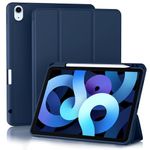 Akkerds for iPad Air 6th Generation 11 Inch Case M2 2024, iPad Air 5th Generation Case 2022/iPad Air 4th Generation Case 2020 10.9 Inch with Pencil Holder[Auto Sleep/Wake],Trifold Stand Case,Navyblue