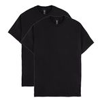 Hanes Mens Men's Beefy Tall Short Sleeve Tee Value Pack (2-Pack) Fashion t Shirts, Black, XX-Large Tall US