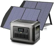 ALLPOWERS R1500 Portable Power Station with 2x SP027 Solar Panels, 1800W 1152Wh LiFePO4 Solar Generator with 2 PCS 100W Panels Included, Solar Power with UPS Function, Fast Charging, 30A RV Port