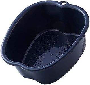 Foot Soaking Bath Basin, Sturdy Durable Plastic Foot Bath and Foot Massager Foot Bucket, Great for Getting the Dead/Old Skin Off Your Feet,Portable Foot Tub (FITS UP to A Men's Size 11)(Black)