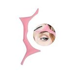 Shefave Eyebrow Stencil - Reusable Silicone Eyebrow Kit Eyebrow Aid 6 In 1 Eyebrow Stencils Shapers - Eyebrow Shape Stencil Guide Template Multifunctional for Women Beginners Makeup (Pink)