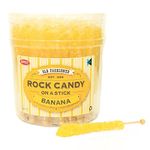 Rock Candy - Swizzle Sticks - Rock Candy Sticks - 36 Sticks - (Yellow / Banana)