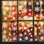 Greymond Christmas Snowflake Window Stickers, Static Window Clings, PVC Xmas Decals Decorations, for Christmas Window Display, Home Decor, Party Decor. (Christmas Snowflake)