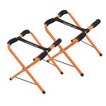 Kayak Storage Racks - Set of 2 Portable Folding Boat Stands for Garage, Shed, or Dock with Rubber Padding and Storage Carry Bag by Rad Sportz (Orange)