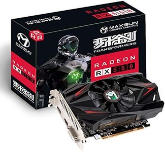 maxsun AMD Radeon RX 550 4GB GDDR5 ITX Computer PC Gaming Video Graphics Card GPU 128-Bit DirectX 12 PCI Express X16 3.0 DVI-D Dual Link, HDMI, DisplayPort