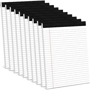 Note Pads 8.5 x 11 Inch, 10 Pack, Legal Pads 8.5 x 11, 30 Sheets Each, Wide/Legal Ruled, White Lined Legal Pads, Micro Perforated, Premium Thick Paper, Paper Pads Lined Writing Pads for School Office