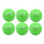 PowerNet 2.8" Weighted Hitting Batting Training Balls (6 Pack) | 14 oz Green | Build Strength and Muscle | Improve Technique and Form | Baseball Size | Enhance Hand-Eye Coordination