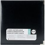 We R Memory Keepers 8-1/2-Inch by 11-Inch Faux Leather 3-Ring Binder, Black