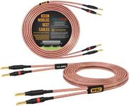 WORLDS BEST CABLES Van Damme 2 x 2.50 mm2 (2x 14AWG) - 3 Meter – 99.99% UP-LCOFC Figure-8 Audiophile Hi-Fi Speaker Cable Pair w/Eminence Gold Plated Banana Plugs