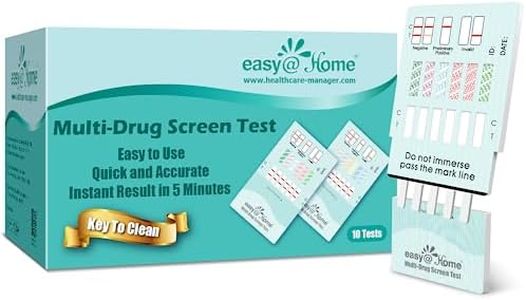 Easy@Home 12 Panel Instant Drug Test Kits - Testing Marijuana (THC),COC, OPI 2000, AMP,BAR,BZO,MDMA,MET/mAMP, MTD, OXY,PCP,PPX-Urine Dip Drug Testing -#EDOAP-1124-10 Pack