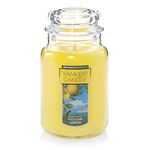 Yankee Candle Sicilian Lemon Scented Classic 22oz Large Jar Single Wick Candle, Over 110 Hours of Burn Time, Perfect for Home Decor, Parties, and Gifts