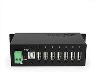 USB 2.0 7-Port hub with surge protection Din rail mounting - NEC chip