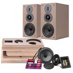 HiVi-Swans DIY 3.1A Passive Bookshelf Speakers Pair - DIY Speaker Kit-Peak Power 120 Watt 3 Way Home Theater Bookshelf Speakers for Surrounds or Front