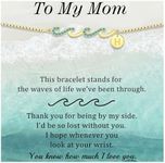 Btysun Mom Bracelets for Women, Best Mothers Day Gifts for Mom Danity Gold Bracelet with Initial H Wave Charm Thank You Gifts for Her Christmas Jewelry