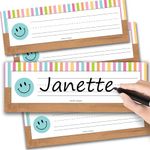 25 Colorful Student Desk Name Tags Classroom - Student Name Tags for Desks, Desk Name Plates for Classroom, Classroom Name Tags for Desk, Locker Name Tags for Classroom, Teacher Name Plate for Desk