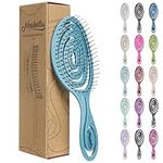 Ninabella Organic Detangling Hair Brush for Women, Men & Children - Does not Pull on Hair - Hair Straightening Brushes for Straight, Curly & Wet Hair - Unique Spiral Hairbrush