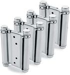 2 Pairs (4Pcs) of 3" Stainless Steel Cafe Saloon Door Swing Self Closing Double Action Spring Hinge