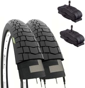 2 COPERTONI 20 X 1.95 (50-406) + CAMERE D’ARIA VALVOLA AMERICA SCHRADER BICICLETTA BMX FREE STYLE