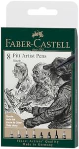 Faber-Castell (167158) India Ink Faber-Castell Pitt Artist Pen (8 Pieces), Black