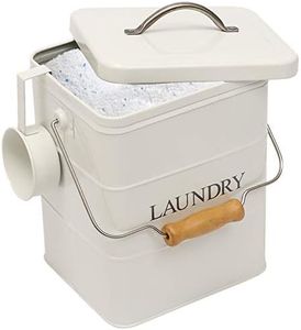 Xbopetda Laundry Powder Bin, Washing Powder Storage Tin with Scoop, Airtight Lid & Handles, Laundry Detergent Powder Storage Box - Perfect for Holding Pods Tablets Capsules Powder Detergent-White