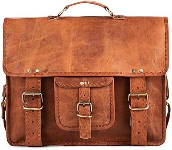 Berliner Bags Borsa a Tracolla in Pelle Berlin Borsa Messenger Ventiquattrore Uomo Donna Vintage Marrone (Marrone XL)