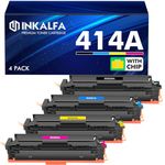 414A Toner Cartridges 4 Pack: Compatible Replacement for HP 414A 414X 414 W2020A W2020X Work for HP Color Laserjet Pro MFP M479fdw M479fdn M454dw M454dn Series Printer Ink (Black Cyan Yellow Magenta)